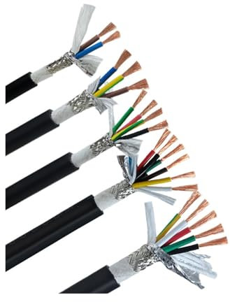 Filo e cavo PUR-TRVVP catena di traino schermato cavo 26-15awg puro rame poliuretano 2 3 4 5 6 8 10-30 core resistente alla flessione resistente ai raggi UV cavo schermato a doppino intrecciato (4