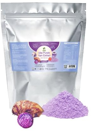 Bionutricia Ube Purple Yam Extract Powder | Naturelle | Sans Arômes ni Colorants Artificiels | Idéale Pour la Pâtisserie, les Desserts et les Boissons | Non-OGM, Extraction Pure (1000g)