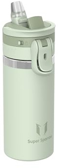 Sparrow Borraccia Termica Bambini- 500ml - TouchFlow Bottiglia Termica Acciaio Inox - Senza BPA Borracce Termiche con Cannuccia per Palestra, Sportiva, Campeggio