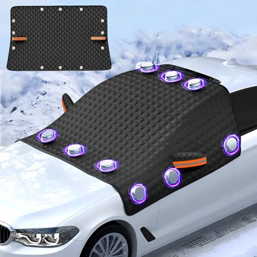 Auto Windschutzscheibenabdeckung, Winter Frostabdeckung Sonnenschutz Auto Frontscheib Autoscheibenabdeckung Winschutzscheiben Abdeckung, gegen Sonne,UV,Schnee,Hohe Temperatur,EIS,Frost,Staub,Schwarz