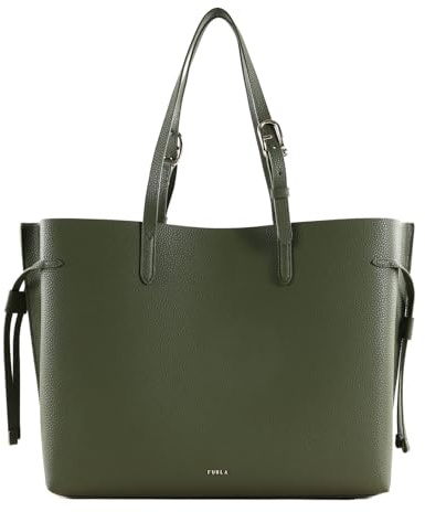 Furla Leder Schultertasche Shopper Ava Tote Avocado + Toffee int olivgrün