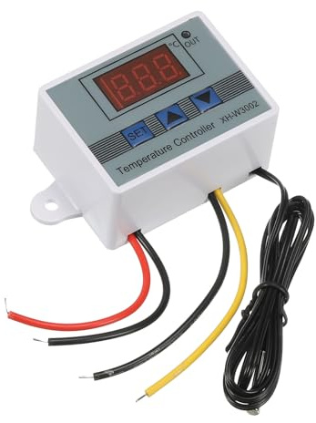 QUARKZMAN 2 Stück XH-W3002 10A DC 12V Digitaler LED Temperaturregler | Thermostat Heiz- Und Kühlsteuerungsschalter, Für Kühlschrank Gewächshaus Farm, 10A, DC 12V, Digitaler LED
