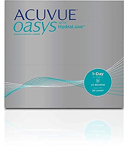 ACUVUE OASYS 1-Day Tageslinsen helfen das Gefühl von müden & trockenen Augen zu reduzieren – Tageskontaktlinsen mit -1,75 dpt und BC 9 – UV Schutz & Komfortables Tragegefühl – 90 Linsen