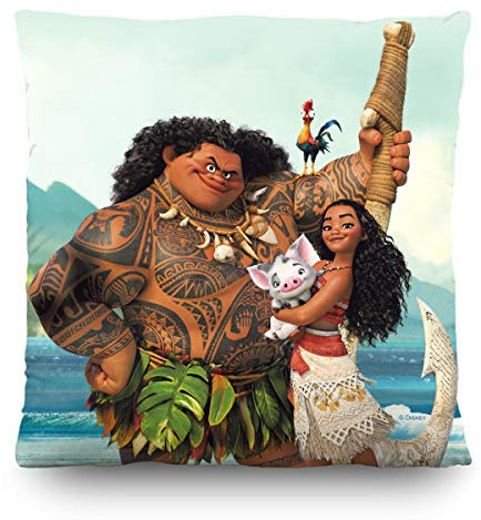 AG Design Disney Vaiana Polyester Deko Kissen Kinderzimmer SofaKissen 40 x 40 cm | Zweiseitig | CND 3121