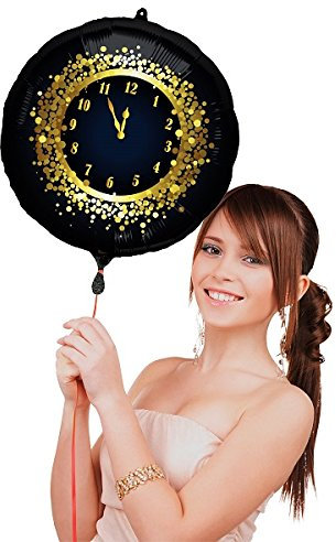 Silvester Happy New Year Folienballon 45 cm Durchmesser