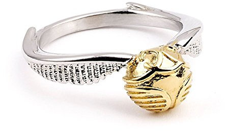 Harry Potter Ring Golden Snitch S silberfarben/goldfarben, aus Metall, in Geschenkverpackung.