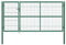 vidaXL Gartentor Stahl 350x140cm Gartenpforte Garten Hoftor Gartentür Zauntor