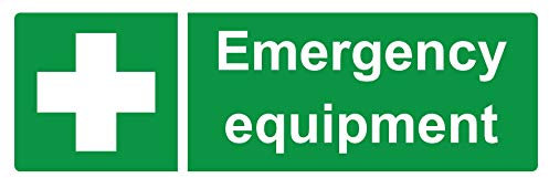 Emergency equipment Safety sign - 1.2mm Rigid plastic 300mm x 100mm