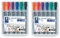 STAEDTLER Lumocolor 356 B WP6 Flipchart-Marker, Keilspitze ca. 2 oder 5 mm Linienbreite, Set mit 6 Farben, (6er Etui (2x))