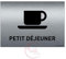 AUA SIGNALETIQUE - Plaque de porte Aluminium brossé imprimé AluSign - 210x150 mm - Double Face adhésif au dos (Petit déjeuner)
