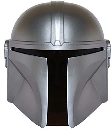 Mandalorian Helmet, Luxury PVC Full Head Mask Deluxe Helmet for Halloween Cosplay Costume Props Adult Silver