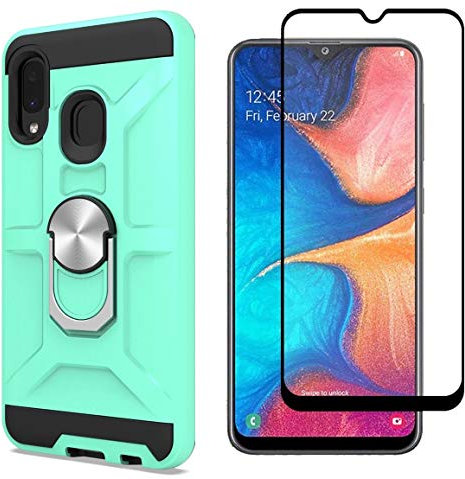Cuoqing Hülle für Samsung Galaxy A20e, Samsung A20e Hülle 360 Grad Ring Handy Hüllen Bumper Schutzhülle Hull für Samsung Galaxy A20e Handyhülle,Mint