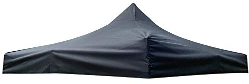 Woodside Replacement Gazebo Roof for 3mx3m Frame, Heavy Duty, Waterproof, Black