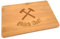 Samunshi® Holzbrett mit Gravur Schlägel und Eisen aus Bambus Brett Schneidebrett klein Brotzeitbrett Holz Schneidebretter Holzbrett Küche