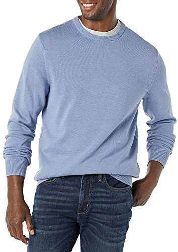 Amazon Essentials Men's Long-Sleeve Crewneck Jumper, 100% Cotton, Big & Tall Options Available