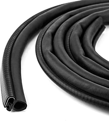 QWORK® Juntas Goma para Puerta Coche, Tipo U Perfil Goma para Rango de Borde 1,5 mm - 3,5 mm, 3 Metros