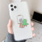 Tybiky Hülle für iPhone 11 Hüllen Case Kreatives Grüner Dinosaurier Muster Luftkissen Schutzhülle Ultra Dünn Silikon Airbag Handyhülle Bumper Chic Bling Kratzfest Cover für Apple iPhone 11, Zeichnen