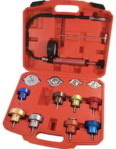 14pc Radiator Pressure Tester Kit Fits Most Car Van Trucks in case Testing Pump