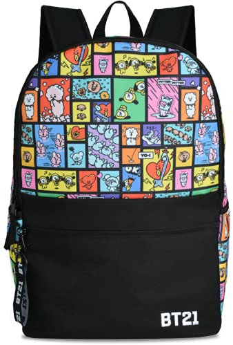 Concept One Unisex-Erwachsene Bt21 Line Friends Laptop Backpack, Computer Travel Bag for Men and Women Rucksack, Mehrfarbig/Meereswellen (Ocean Tides), Standard