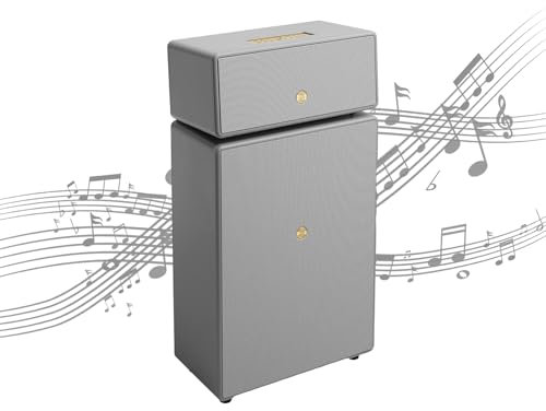 Audio Pro Drumfire II - Kraftvoller WiFi Multiroom Speaker - Kabellos mit Bluetooth –Tragbarer Lautsprecher mit AirPlay2, Google Cast, Spotify Connect - Grau