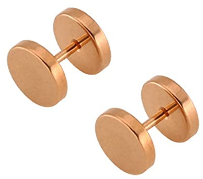 Homxi Boucle Doreille en Argent/Noir/Or,Rond Simple 3MM-14MM Boucle D'Oreille Acier Inoxydable Homme Femme