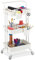 Relaxdays Rollwagen, 3 Etagen, Allzweckwagen, Hobby, Büro, Bad, Küchenwagen HBT: 86x43x42 cm, Metall & Kunststoff, weiß