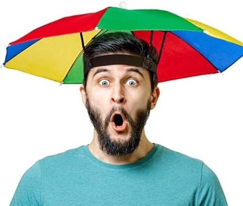faltbarer Regenschirmhut | Universalgröße | Regenschirm & Sonnenschutz