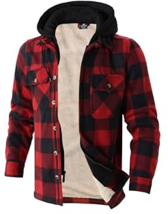 Yasumond Kapuzenpullover für Herren, Reißverschluss, Fleece, schwer, Sherpa-gefüttert, mit Kapuze, warme Wintermäntel, groß