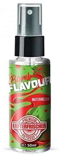 ShinyChiefs FLAVOUR BOMB Watermelon - Autoduft mit Wassermelone-Geruch - Lufterfrischer und Auto Parfüm für den Innenraum, neutralisiert Gerüche im Auto, hochergiebig, Pumpsprühflasche, 50ml