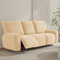 FANSU Housse de Fauteuil Relax Extensible 1 Places, Housse de Fauteuil Relax Inclinable Electrique avec Poche, 8 Pièce Lavable Protege de Meubles pour Canapé Inclinable (Beige,3 Places)