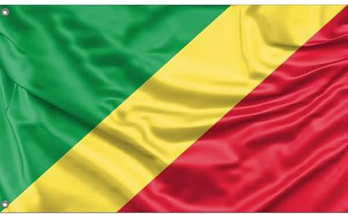Flagge der Republik Kongo, einzigartiger Designdruck, hergestellt in der EU (90 x 150 cm)