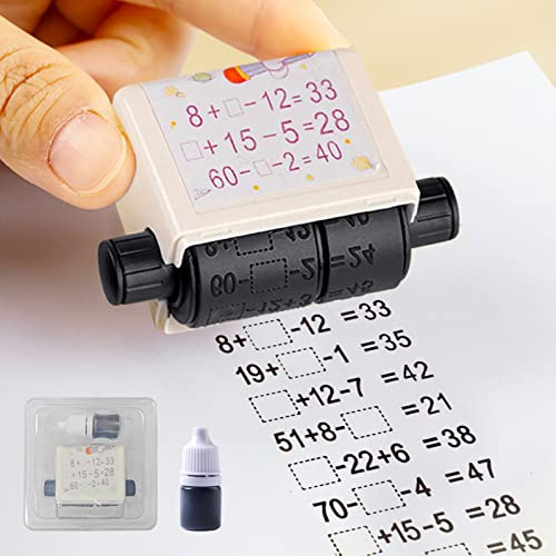 Mathe Stempel Roller Additions und Subtraktions Roller Digitaler Lehrstempel Zufällig Arithmetik Rolle Stempel 3 Spalten Mathe Stempel Kinder für Innerhalb von 100 Fragen zur Mathematikübung (D)