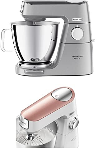 Kenwood Titanium Chef Baker Xl Kvl85.424Si Impastatrice Planetaria Con Bilancia Integrata, Display Digitale+Timer,8 Velocità 1200W+Chef Baker PopTop Cover KAT65.000RD