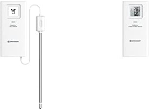 Bresser Bodenthermometer und -feuchtigkeitsmesser als Zusatzsensor & Thermometer/Hygrometer Sensor zur Temperatur- und Luftfeuchtigkeitsmessung als Zusatzsensor
