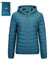 Outdoor Ventures Damen Steppjacke Leichte Packbare Übergangsjacke Warme Winterjacke mit Kapuze für Frauen Gefüttert Pufferjacke mit Taschen für Freizeit Wandern Reisen Keramik Blau L