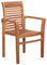 MR. DEKO® Stapelsessel Derby Teakholz | Armlehnenstuhl Teak - Bear Chair | Liegestuhl - Relaxstuhl - Gartenstuhl stapelbar | Outdoormöbel Teakmöbel - für Balkon, Terrasse, Wintergarten, Garten