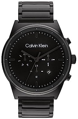 Calvin Klein Multi Zifferblatt Quarz Uhr für Herren Kollektion CK Impressive mit Edelstahl- oder Lederarmband