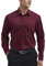 HISDERN Men's Long Sleeve Burgundy Shirt Business Bamboo Fiber Dress Shirt Regular Fit Non Iron Shirt with Pocket,4XL
