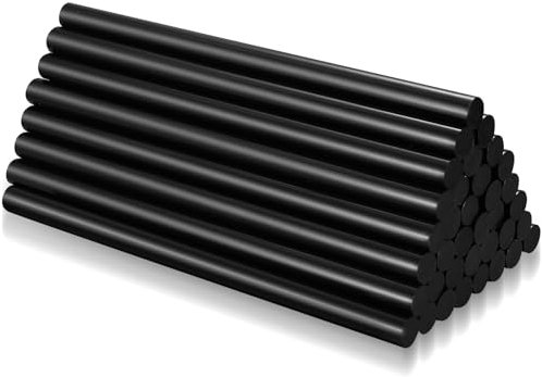 40 Pezzi Colla a Caldo Bastoncini, Ø11 mm Colla a Caldo Sticks, 11 x 190 mm Bastoncini di Colla a Caldo Trasparente per Pistola Colla a Caldo Stick di Colla Nero