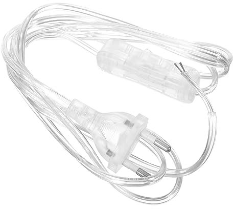 OSALADI Cordon De Lampe De Remplacement Cordon De Lampe Clair Remplacement Du Fil De La Lampe Cordon De Suspension Rallonge De Lampe Intérieur Changer De Source D'alimentation Pvc
