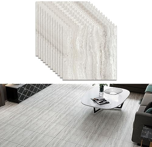 Piastrelle autoadesive per pavimenti, assi per pavimenti in PVC, impermeabili, piastrelle per pavimenti staccabili e attaccate, adesivo per pavimenti per cucina, bagno, soggiorno, 30 x 30 x 1,5 mm (30