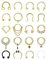Adramata 20 Pcs 16G Septum Piercing Chirurgenstahl Nasenring Piercing Set Clicker Septum Ringe CZ Tragus Piercing Conch Helix Piercing Ohr Gold Silber Nasenpiercing Ring Septum Piercing Schmuck