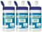 Antibacterial Wipes for Surface Cleaning - 100% Biodegradable BioFlush Technology 70% Alcohol Wipes Tub - 150 Sanitiser Wipes (3)