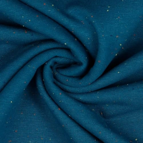 Sweat COSY COLOURS | Konfetti-Sweat | Meterware | ab 50 cm (petrol)