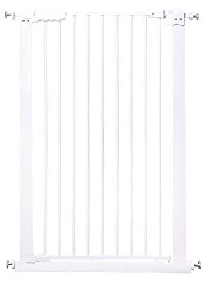 Haustier-Laufgitter, Sicherheitsgitter, extra hohe Hundegitter, Wandmontage, superbreites Baby-Sicherheitsgitter, weißes Metall-Kunststoff-Treppengeländer, 92–102 cm (61 Zoll)