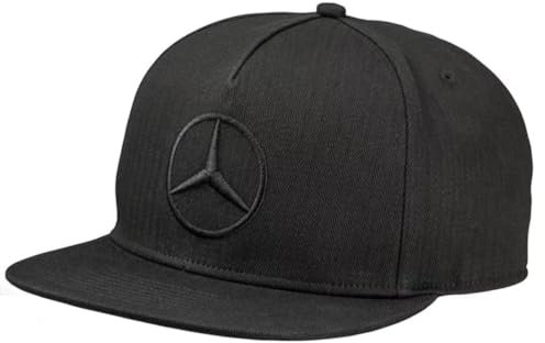 Generisch Flat Brim Cap schwarz mit Mercedes-Benz aus Baumwolle (Bio)