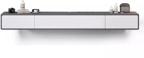 Meuble TV 55/62/70/78/86/94in Meuble TV Flottant Console Média en Bois À Fixation Murale Grand Meuble TV De Rangement pour Le Salon Et Le Bureau(Grigio,240 * 20 * 24cm)