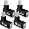 Xiatiaosann 4Pcs USB 2.0 Type B Printer Adapter, Right Angle 90 Degrees USB 2.0 B Male to Type-B Female Printer Adapter for Printer, Scanner, Fax, Mobile HDD Printer Short Extension Cable(Left+Right)
