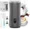 Ovetedot Montalatte Elettrico, Automatico 4 in 1 Cappuccinatore Elettrico, Schiuma di Latte Calda e Fredda, Montalatte Silenzioso per Caffè, Cappuccino, Macchiato, Cioccolata Calda, Grigio Chiaro