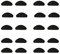 10 pares de almohadillas para la nariz de silicona antideslizante para soporte de nariz en forma de D, accesorio negro